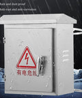 IP67 Waterproof Stainless Steel Junction Box With Mounting Plate For Indoor And Outdoor Use Built To Last Heavy Duty Wall Mount Electrical Enclosure Control Box For Rugged Weather Days A Durable Metal Cabinet For Industrial Electrical Projects, rainproof metal enclosure with warning door