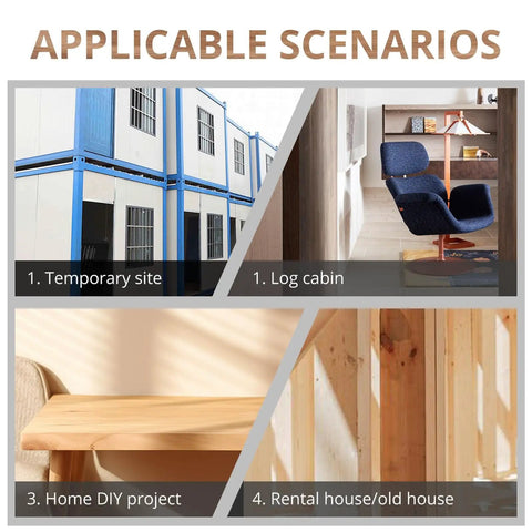 Image showing scenarios for Double Gang Old Work Electrical Box 25 Cubic Inches Remodel Box: temporary site, log cabin, home DIY project, rental house.