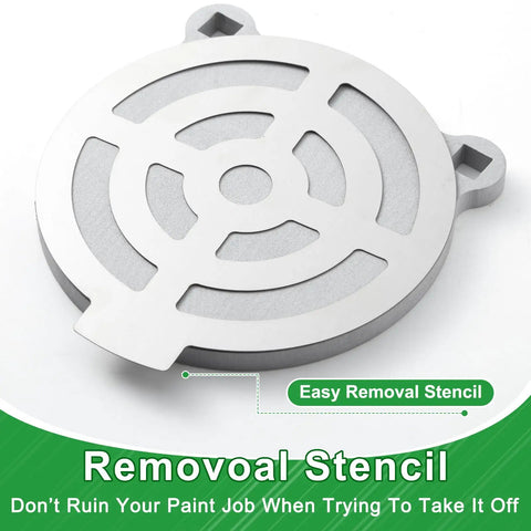 Round stencil for Five Piece AR500 Steel Target Set For Shooting, easy removal design