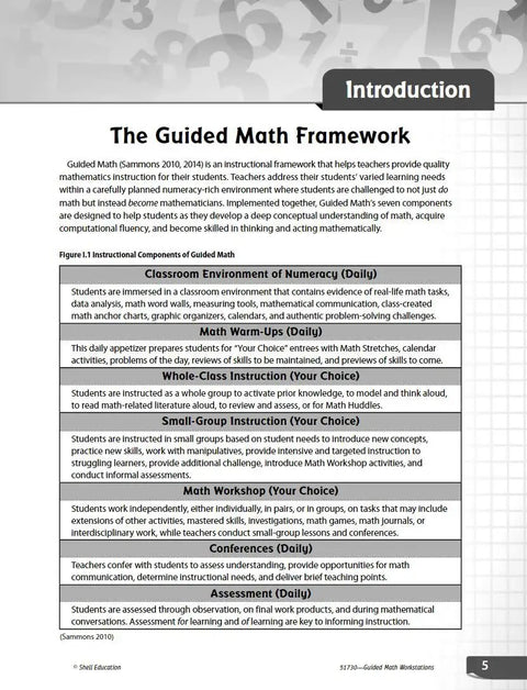 Introduction page of Guided Math Workstations for Grades 6-8, part of Math Workstations Mastery For Grades 6 Through 8 Hands On No Fluff Strategies