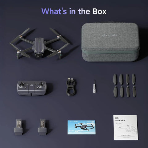 Contents of box for 4K UHD GPS Drone With 13MP Camera For Adults And Beginners, 50 Minute Flight Time, Brushless Motors, 5G WiFi