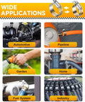 Six images illustrating the use of the 70 Piece Hose Clamp Kit With 304 Stainless Steel Adjustable Worm Gear Clamps for various applications.