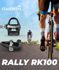 Cyclist using Rally RK100 Single Sensing Power Meter Pedals with Look Keo Cleats Compatibility Bluetooth and ANT Plus on road