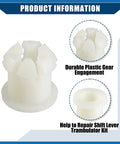 Beefy Gearbox Shifter Cable End Saver Bushing Set For Volkswagen Beetle Jetta Golf Passat And Audi Manual Transmission Replacement Kit With Durable Build And Easy Plug And Play Install, white plastic bushing, close-up