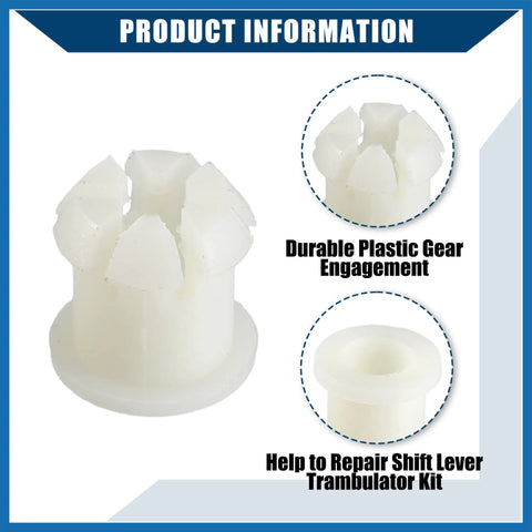 Beefy Gearbox Shifter Cable End Saver Bushing Set For Volkswagen Beetle Jetta Golf Passat And Audi Manual Transmission Replacement Kit With Durable Build And Easy Plug And Play Install, white plastic bushing, close-up