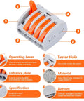 Detailed view of a push-in terminal from the All in One Lever Wire Connector Kit With 188 Pcs 2 3 4 5 Port Push In Terminals.
