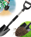Heavy Duty Garden Shovel With D-Handle, 31-Inch Steel Spade With Sharp Round Point digging sand and soil