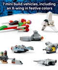 Holiday Lego Star Wars Advent Calendar 2026 Packed With Surprise Buildable Minifigures Behind Every Door Featuring iconic mini build vehicles including X-wing.