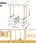 Slick 4 Tier Clear Makeup Organizer Featuring Four Spacious Drawers For Bathroom Counter Storage Effortlessly Stores Perfume And Skincare Essentials To Keep This Space Crisp And A Real Talk Game Changer For Everyday Use dimensions 10x6.88x14.5 inches in clear acrylic.