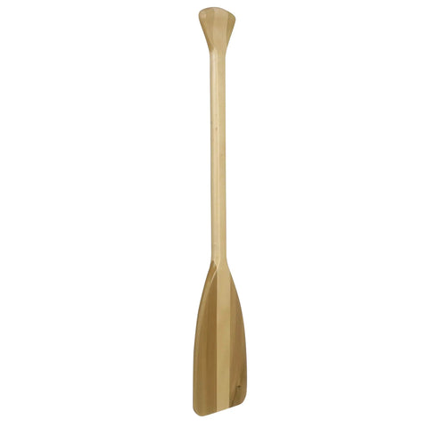 2.5 Foot Wooden Canoe Paddle With Ergonomic Grip And Premium Wood Construction Varnished Protective Finish For Durability Fatigue Reducing Top Handle Smooth Shaft For Easy Paddling On Lakes And Rivers