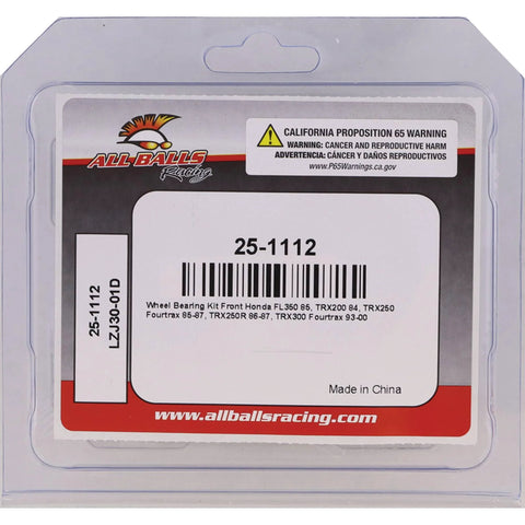 Wheel Bearing Seal Kit For Honda Pro Grade High Speed Bearings With Triple Lip Seals ABEC 3 Precision Chevron SRI 2 Grease Packaging