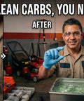 Top Notch Ultrasonic Cleaner Fluid For Carburetors And Engine Parts That Cuts Right Through Grease Varnish And Road Grime Fast For Garage Crews And Bikers, cleaning carburetor parts shown after use.