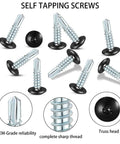 Heavy Duty Self Tapping Trailer Screws Number Ten By Three Quarter Inch Zinc Plated showing truss head and sharp threads.