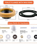 Fix That Leaky Toilet Mess Once And For All With This Heavy Duty Flange Repair Kit And Wax Ring Designed For 3 Or 4 Inch Waste Pipes. Includes dimensions and hardware.