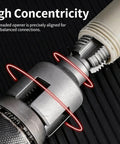 Heavy Duty Water Pipe Thread Cutter For 1/2 Inch 3/4 Inch And 1 Inch Pvc Ppr Pipes showing precise alignment of threads for stability.