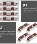 Heavy Duty Stainless Steel Double Roller Sliding Window Sash Pulley Hardware Four Pack Replacement Wheels on a gray background.