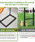 Comparison of new and old base for Sturdy Garden Pergola Arch With No Fuss Base For Climbing Plants Four Point Six Feet Wide And Seven Point Nine Feet Tall Easy Setup Wind Resistant Ideal Bridal Party Backdrop For Weddings And Outdoor Gardens