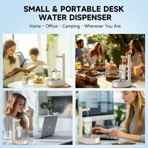 5 Gallon Water Dispenser For Desktop Use Desk Friendly Portable Electric Water Pump in various home and office settings