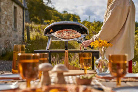 Koda 16 Inch Propane Gas Pizza Oven With 28 MBAR Regulator And Hose Outdoor Portable Oven in use baking pizza