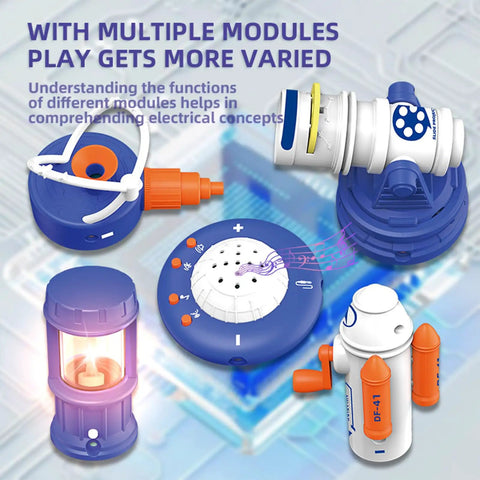 Hands On AI Powered Science Toy Set With Smart Voice Physics Circuits And Electronic Building Blocks For STEM Education 500 Plus Projects 66 Pieces, multiple modules