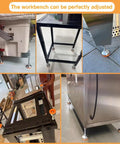 Bulletproof Heavy Duty Adjustable Leveling Feet For Machinery And Cabinets M10 Thread 1100 Lb Capacity Four Pack on various workbenches.