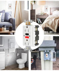 GFCI Outlet 15 Amp Self Test Receptacle With LED Indicator, Tamper Resistant, Weather Resistant, UL Listed in various settings