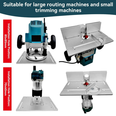 2 in 1 Router Table Insert Plate for Woodworking Bench Top, Flip Board Design, Great For Large Routing And Trimming Machines shown