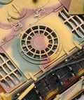 Close-up of 1:35 Scale Panzer Panther Ausf. D Military Vehicle Model Kit engine section detail with photo-etch components.