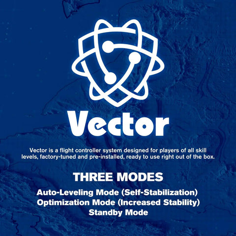 Vector flight control modes for RC Plane For Grownups P51 850mm Wingspan With Vector Flight Stabilization System RTF.