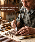 Man using Knockout Dual Bevel Marking Knife Kit Crafted For Serious Woodworkers Featuring Razor Sharp Stainless Blades.