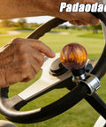 Brown Steering Wheel Knob Ball Spinner Booster Handle For Tractors Forklifts And Lawn Mowers Non Slip Rubber Grip Resin