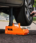 Using 15 Ton Electric Hydraulic Car Jack Lift With 7.9-20.5 Inch Range Portable Heavy Duty Jack Kit on SUV tire