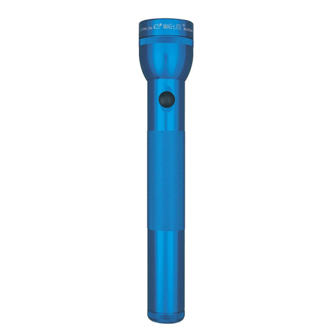 Blue LED 3-Cell D Flashlight With Diamond Knurled Grip, Weatherproof And Water Resistant, Drop Tested Tough, Anodized Exterior