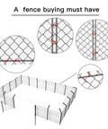 Diagram showing 100 Pack 8 Inch Aluminum Chain Link Fence Ties For 14 Gauge Wire Ideal For Garden Fences Dog Kennels Chicken Coops.