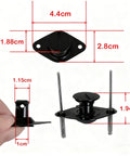 Heavy Duty Self Ejecting Quarter Turn Fastener Buttons 5/16 Inch Stem Spring Loaded Quick Release Hardware For Atv Utv Offroad Sheet Metal Panel Door Setup close-up with dimensions.