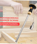 Professional Woodworking Wheel Marking Gauge Packed With Razor Sharp Dovetail Layout Blade And Rust Resistant Mortise Scribing Tool for precise layout.