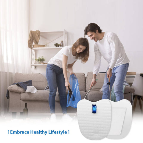 Couple cleaning with Replacement Vacuum Filters For Shark Rocket Vacuum HV345 HV343AMZ ZS350 ZS351 ZS352 HV320 HV321 HV322 HV324Q HV401 Includes Four Foam And Felt Filters And Four Post Filters For Easy Install Part XPMFK320 1084FTV320 in foreground