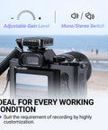 Wireless Lavalier Microphone System For iPhone Android And Cameras 2 Pack Cordless Lapel Mics on a camera by the beach