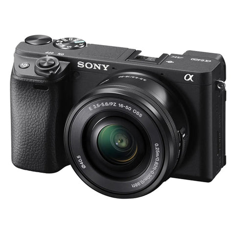 A6400 Mirrorless Camera Bundle With 16 To 50mm Lens 128GB Extreme Speed Memory Wide Angle And Telephoto Lenses Case Tripod