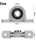 Dimensions of Two KP08 Pillow Block Bearings 8mm Bore Zinc Alloy Flange Mount Housing ABEC 3 P6 Precision, Rustproof And Durable Shaft Support