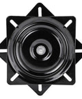 Universal 7 Inch Heavy Duty Swivel Plate With Dual Ball Bearings for Bar Stools, showing black steel swivel plate design.