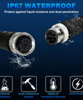 6.6Ft M12 A Code 5 Pin Male To 5 Pin Female Waterproof Connector Cable for Aviation Sensors, showcasing IP67 protection against water and dust.