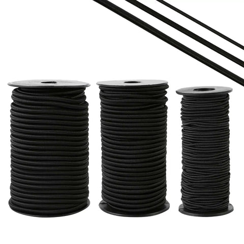 Heavy-Duty Bungee Cord Roll 0.25 Inch By 100 Feet For Tents, Kayaks, Tie Downs And DIY Repairs Go-To Marine-Grade Elastic Shock Cord