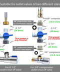 Diagram of TSnsfCerti NSF 1/4 inch RO water tubing with push-fit fittings; shows 11 connectors and 30 ft tubing, blue.