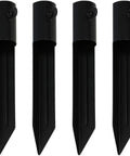 Ground Spike Garden Stakes For Outdoor Lights Set Of 2 Steel Torch Stakes Fits Poles Up To 1.25 Inches No Fuss Setup