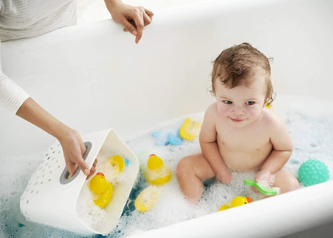 Freestanding Ventilated Bath Toy Storage Caddy Quick Dry Organizer Keeps Kiddo Gear Fresh Without Gunk Holds Big Tub Capacity Heavy Duty Nursery Bin For Bathroom Essentials Daily