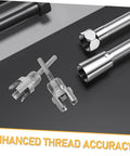 Heavy Duty Pipe Thread Cutting Tool Kit For Pvc And Plastic Pipes Dual Function internal external threading, clear thread cutting tools