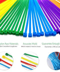 8 Inch Heavy Duty Cable Ties Assorted Colors 300 Pack For Home Office Cord Management And Projects Multi Purpose Zip Ties In Red Yellow Green Blue Purple 18 Lbs Tensile Strength Boxed For Easy Storage