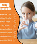 No Fuss Straight Up Accurate Lead Water Test Kit For Drinking Water Safety At Home With Quick Ten Minute Results; child drinking water.
