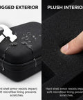 Rugged exterior and plush interior of Hard Case For Hover Air X1 Self Flying Camera Drone Gear Rugged Carry Case With Soft Microfiber Interior Storage Bag